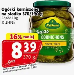 Prim Market Ogórki korniszony na słodko KUHNE oferta