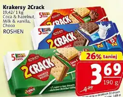 Prim Market Krakersy 2Crack coca & hazelnut, milk & vanilla, choco ROSHEN oferta