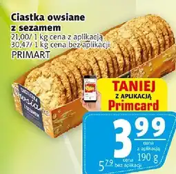 Prim Market Ciastka owsiane z sezamem PRIMART oferta