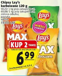 Prim Market Chipsy Lay's karbowane MAX 120 g zielona cebulka, papryka, solone FRITO LAY oferta
