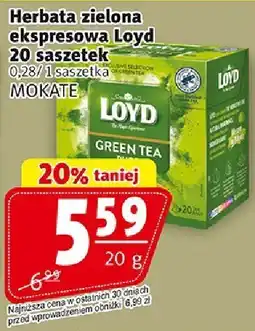 Prim Market Herbata zielona ekspresowa Loyd 20 saszetek MOKATE oferta