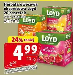 Prim Market Herbata owocowa ekspresowa Loyd 20 saszetek różne rodzaje MOKATE oferta
