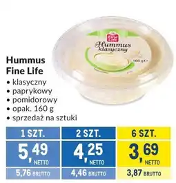 Makro Hummus Fine Life - klasyczny paprykowy pomidorowy oferta