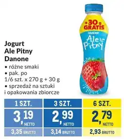 Makro Jogurt Ale Pitny Danone różne smaki oferta