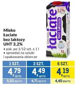 Makro Mleko Łaciate bez laktozy UHT 3,2% oferta