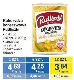 Makro Kukurydza konserwowa Pudliszki oferta