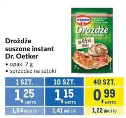 Makro Drożdże suszone instant Dr. Oetker oferta