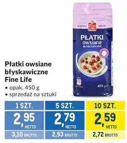 Makro Płatki owsiane błyskawiczne Fine Life oferta
