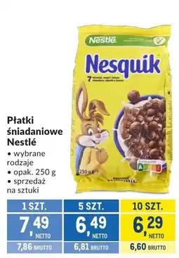 Makro Płatki śniadaniowe Nestlé Nesquik wybrane rodzaje 250g oferta