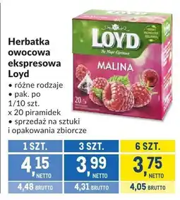 Makro Herbatka owocowa ekspresowa Loyd malina różne rodzaje oferta