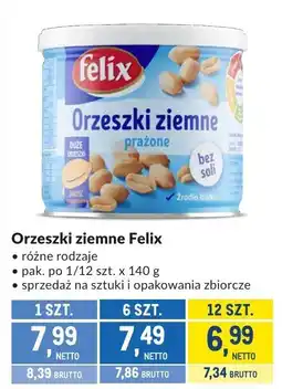 Makro Orzeszki ziemne Felix prażone różne rodzaje 140g oferta