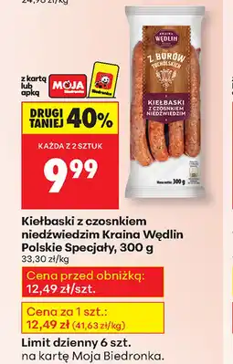 Biedronka Kiełbaski Kraina Wędlin oferta