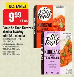 Polomarket Danie So Food Kurczak w sosie słodko-kwaśnym lub tikka masala oferta