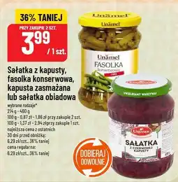 Polomarket Sałatka z kapusty, fasolka konserwowa, kapusta zasmażana lub sałatka obiadowa Unamel oferta
