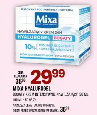 Drogerie Natura Krem nawilżający Mixa oferta