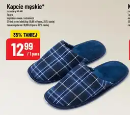 Polomarket Kapcie męskie (granatowe, kratka) oferta