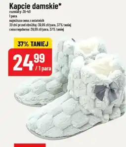 Polomarket Kapcie damskie (białe, kokarda, wysokie) oferta