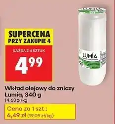 Biedronka Wkład olejowy do zniczy 340 g 120 h Lumia oferta