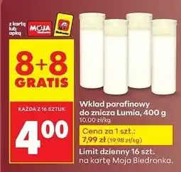 Biedronka Wkład parafinowy 400 g Lumia oferta