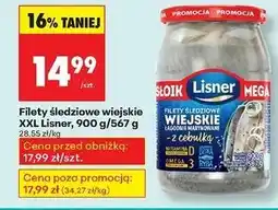 Biedronka Filety śledziowe wiejskie w oleju z cebulką Lisner oferta
