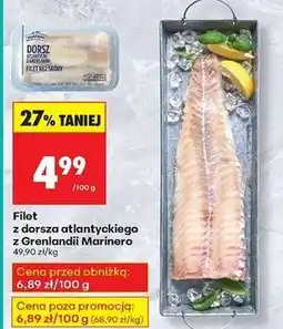 Biedronka Dorsz atlantycki filet ze skórą Marinero oferta