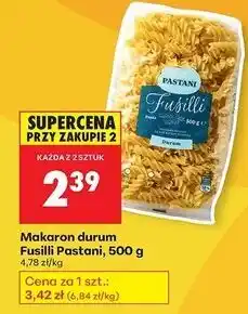 Biedronka Makaron pełnoziarnisty fusilli Pastani oferta