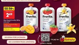 Biedronka Jogurt truskawka saszetka Fruvita Skyr oferta