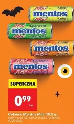 Biedronka Dropsy green apple Mentos Mini oferta