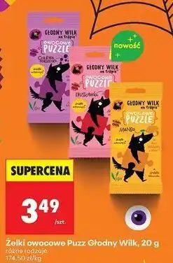 Biedronka Żelki owocowe puzzle czarna porzeczka Głodny Wilk Na Tropie oferta