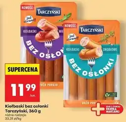 Biedronka Kiełbaski bez osłonki wieprzowe z drobiem Tarczyński oferta