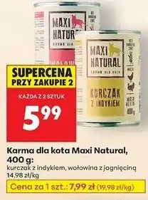 Biedronka Karma dla kota wołowina z jagnięciną Maxi Natural oferta