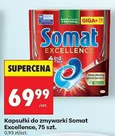 Biedronka Tabletki do zmywarki regular Somat Excellence 4In1 oferta