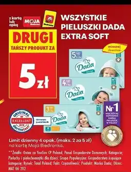 Biedronka Pieluszki dla dzieci 4 Dada Extra Soft oferta