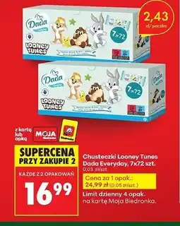 Biedronka Chusteczki looney tunes Dada Everyday oferta
