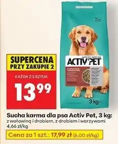 Biedronka Karma dla psa z drobiem i warzywami Activ Pet oferta