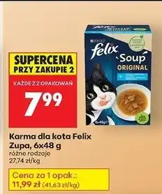 Biedronka Karma dla kota dorsz tuńczyk Purina Felix Soup Original oferta