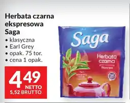 Makro Herbata czarna ekspresowa Saga oferta