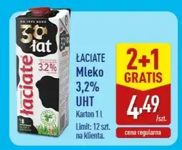 ALDI Mleko UHT 3,2% 2+1 GRATIS Łaciate oferta
