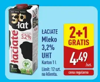 Mleko UHT 3,2% 2+1 GRATIS Łaciate