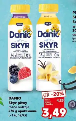 Kaufland Skyr pitny Danio różne rodzaje Danone oferta