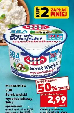 Kaufland Serek wiejski wysokobiałkowy 200 g Mlekovita SBA oferta