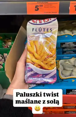 Biedronka Paluszki Flutes twist maślane z solą oferta
