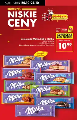 Biedronka Czekolada Milka różne rodzaje oferta