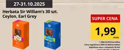 Supeco Herbata Sir William's Earl Grey 30 szt oferta