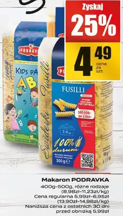 Supeco Makaron PODRAVKA Fusilli oferta