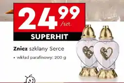 Biedronka Znicz szklany Serce oferta
