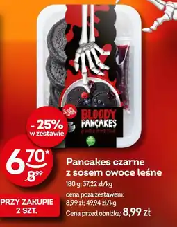 Żabka Pancakes czarne z sosem owoce leśne oferta