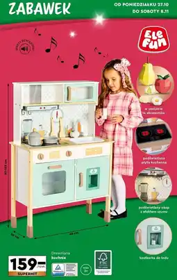 Biedronka Kuchnia drewniana z akcesoriami Elefun oferta