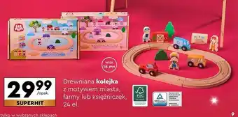 Biedronka Kolejka drewniana z akcesoriami Elefun oferta