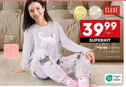 Biedronka Piżama damska z weluru Cleve oferta